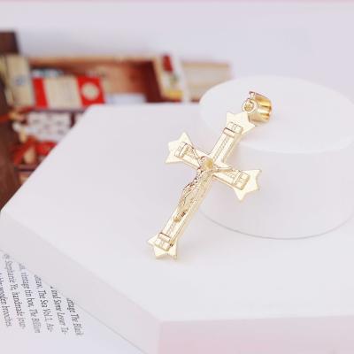 China LEJIER Cross Pendant Christ Jesus Saint Benedict Religious Necklace Key Chain Vintage Non Allergic Pendant Zinc Alloy Jewelry Accessories for sale