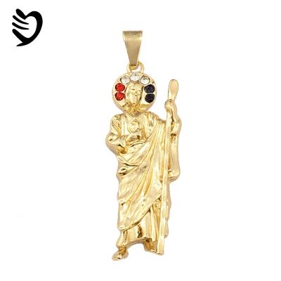 China Non Allergic Gold Jewelery Necklace Pendants Dubai Oro Laminado Rock Necklace Religion Non Allergic Pendants for sale