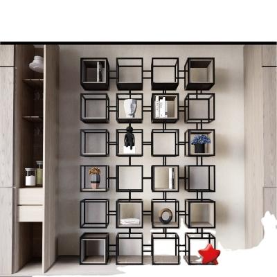 China New Design Small Grid Bookcase Eco - Friendly Office Luxury Black Shelf Bookshelf for sale