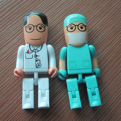 China Gift--Wholesale promotional pens factory customized flash doctor 32gb pendrive 16gb 8gb USB 2.0 doctor shape usb drive nurse flash memory for sale