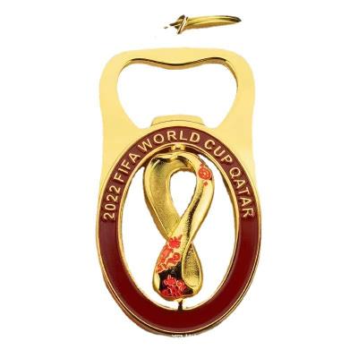 China Football company worldcup key chain / fans 2022 promotional newcomers with bottle opener key ring for sale