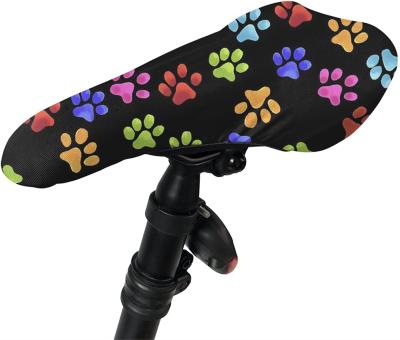 China Custom Recycled Bicycle Seat Cover 2022 Bestseller Huge Volume Drawstring Waterproof Kids Standard / Custom Printed Bike Seat Cover Bicycle Saddle Rain Dust Protective for sale