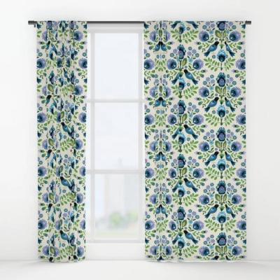 China Blackout Top 100 Sellers Amazon Creative Design Poland Folk Birds Printing Sliding Window Curtains For Kitchen Bedroom for sale