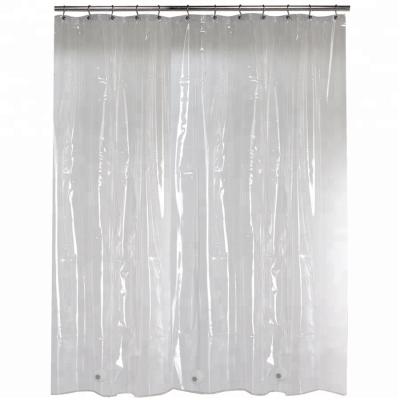 China Custom 10g 14 Gauge Sustainable Best Seller 2021 Amazon Vinyl Shower Curtain Waterproof Plastic Liner for sale