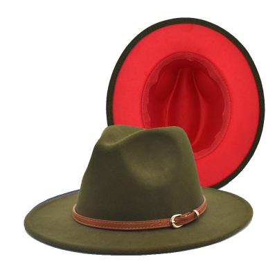 China High Quality Plush 2021 Summer Men's Panama Hats Felted Hat Felted Hat Colorful Straw Hat for sale