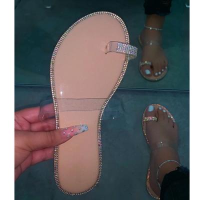 China 2021 Round Sandals Women Platform Slides Comfortable Bling Inspired Slipper Slides For Women for sale