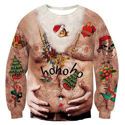 China Creative Ugly Turtle Neck 3D Printing Christmas Halloween Fun Digital Ugly Hoodies for sale