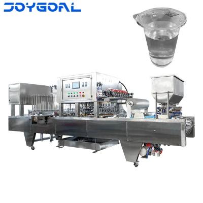 China Automatic Beverage Cup Washing And Filling Sealing Machine With Conveyor Belt For Ice Liquid Juice Yogurt Wine Milk Fruit Mineral Water for sale