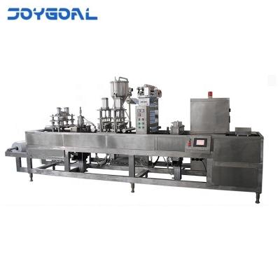 China Factory price of fully automatic PET CLOTHING thermoforming plastic blister cup and seal gasket filling packaging machine for sale