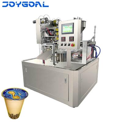 China Automatic Plastic Beverage Ice Cream Shampoo Cup Filler Filling And Sealing Machine Sealer Machine for sale