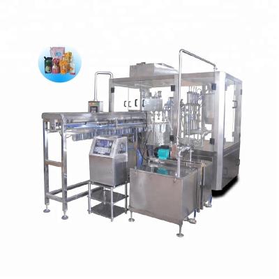 China Automatic beverage premade stand up bag pouch capping gasket filling and seal machine /equipment/girl Shanghai for liquid juice food for sale