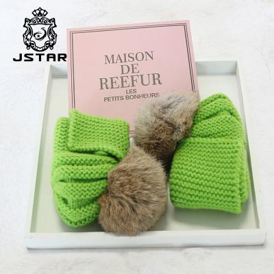 China New fashion baby winter warm baby slippers crochet booties knit baby fur pom pom shoes for sale