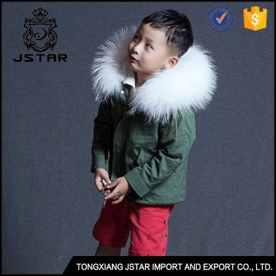 China Plus Size Plus Size 100% Cotton Kids Designer Fur Hooded Parka Coats, Baby Boy Fur Coat for sale