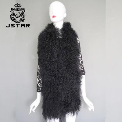 China Winter Fashion Warm Cute Warm Lamb Fur Mongolian Scarves for sale