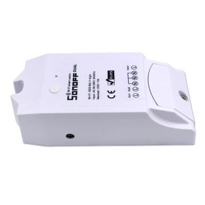 China Universal Dual R2 2CH Sonoff ABS Module Timer Switch Smart Home Controller Wifi Smart Wireless Switch Fireproof Home Remote Control Switch for sale