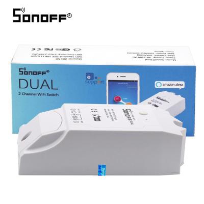 China Sonoff Smart Home System Dual 2 Way Wifi Switch Wireless Remote Control Smart Home Switch Module Timer Wifi Switch Universal Smart Home Automation for sale