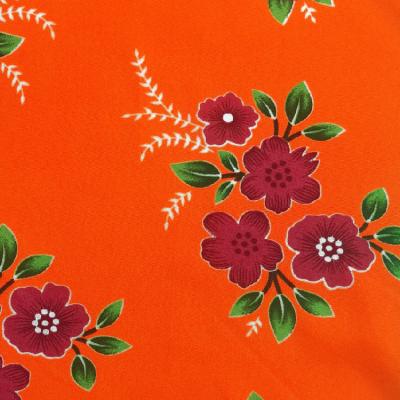 China Good quality africa colors print wool bright anti pill peach printed fabric for women garment for sale