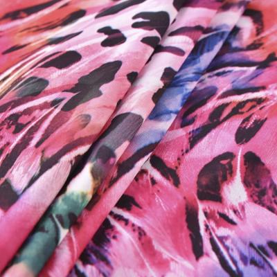 China 2021 Most Popular Products FDY Polyester Stretch Plain Anti Pill Printed Fabric For Dress for sale