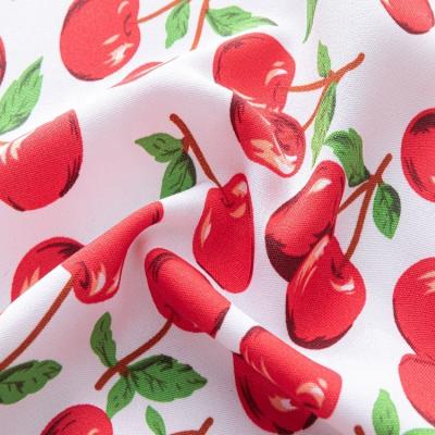 China Hot Selling Waterproof Raincoat Fruit Printing 100% Polyester Mini Matt Printed Fabric For Shirt for sale