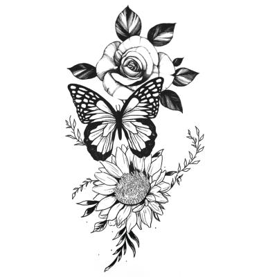 Cina Wholesale Custom Temporary Temporary Tattoo Sticker Buy 3D Flower Tattoo Beautiful Semi Permanent Semi Permanent Sticker in vendita