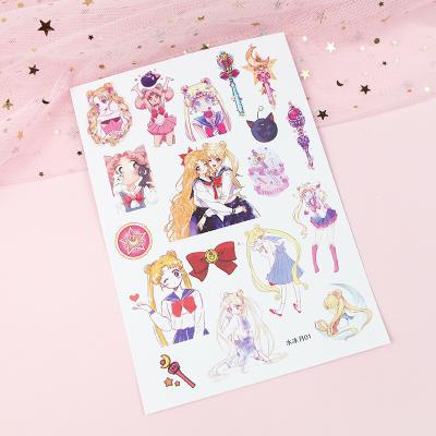 China Waterproof Moon Sticker Cartoon Character Sailor Vinyl Removable Stickers For Kids zu verkaufen