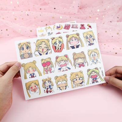 中国 Wholesale Sailor Moon Japanese Cartoon Pattern Decorative Cute Stickers Waterproof For Luggage 販売のため