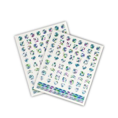 中国 New 3D Laser Decoration Holographic Cute Fashionable Super Shiny Cartoon Small Nail Girl Adhesive Stickers 販売のため