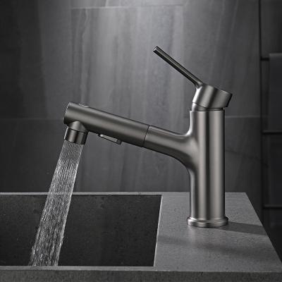 China Chrome New Design Hand Sink Faucet Bathroom Basin Faucet High End Pull Out Bathroom Sink Faucet Basin for sale