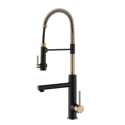 China Pull Out Single Spray Handle Kitchen Faucet With Pull Down Sprayer Spring Kitchen Sink Faucets for sale