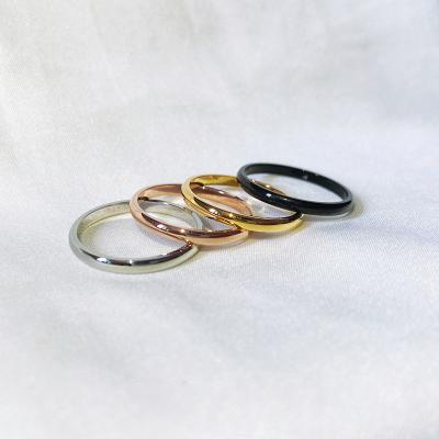 China High Quality Plain Ring Women Black Jewelry Vintage 316l Stainless Steel Mens Gold Engagement And Wedding Couples Rings for sale