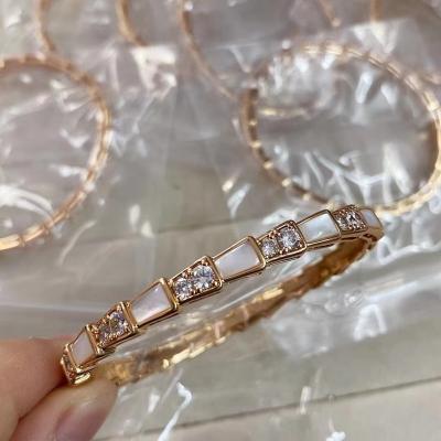 China Fashion Jewrly Women Accessories Like Gold Plated Stainless Steel Bead Snake Shaped Circle Bangle Bracelet Tasty Lady for sale