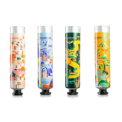 China Cosmetic Pacakaging EPL Customized Printing 90g Collapsible Hand Cream Holographic Stamping Cosmetic Aluminum Packaging Tube for sale