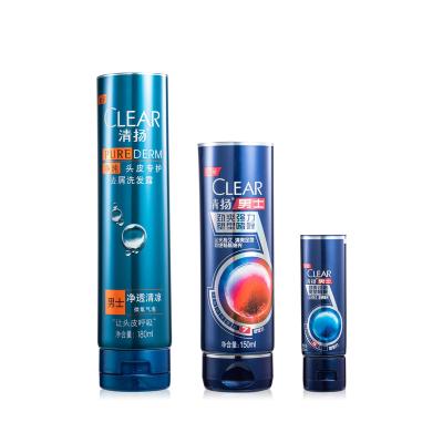 China Empty Cosmetic Packaging Tube Pacakaging EPL Disc Press Disc Cap Hair Cream Tube Oval Shampoo Tube For Shampoo for sale