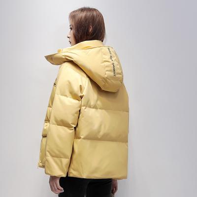 China New Design Waterproof Fabric Winter 90% Down Coat Women's 10% Feather Down Hooded Jacket for sale