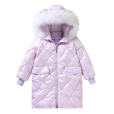 China factory supply discount price Anti-wrinkle mid length down clothing for hooded coat children kids cotton jackets for sale