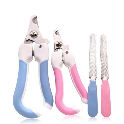 China Viable Dog Nail Clipper Pet Nail Clipper Cutter Scissors Set Stainless Steel Grooming Professional Clippers for sale