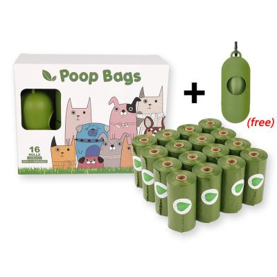 China Sustainable Eco Friendly Waste Bag For Training Pla 16 Dog Poop Biodegradable Bag Compostable Rolls for sale