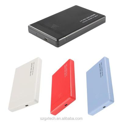 China ABS HDD Plastic 2.5 Inch Enclosure USB 2.0 SATA HDD/SSD External Case Tool Free Installation Tool Free Box for sale