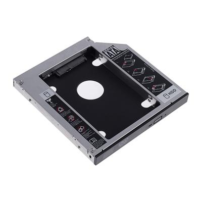 China Universal Aluminum 9.5mm HDD Carriage Solid State Drive Hard Drive Caddy to SATA Hard Drive Adapter for Laptop Macbook for sale