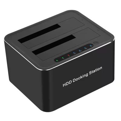 China One Touch Clone Function USB 3.0 Dual Bay SATA HDD Docking Station For 2.5/3.5 Inch Hard Disk Drive Offline Clone UASP for sale