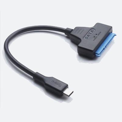 China HDDs; Factory Wholesale SDD Drive USB 3.1 Type C to SATA 7+15P 22pin Male HDD SSD Converter Adapter Data Cable for sale