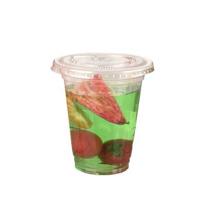 China 12oz/350ml boba transparent bubble pp plastic cups disposable with lid and drinking straws for sale