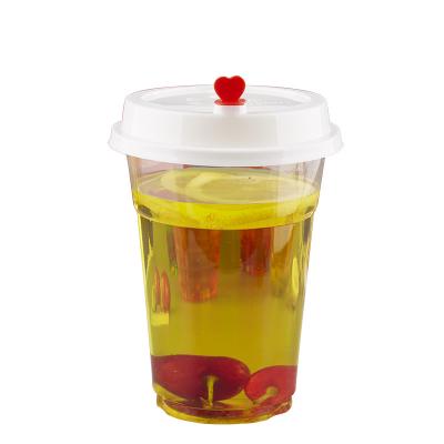 China 16oz Clear Transparent Pet Mugs With Logo for sale