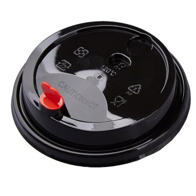 China Non spill 90mm white/clear/black color injection molding plastic lids with red heart-shape plug for sale