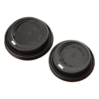 China Non Spill 8/12/16/22oz PS Lids Plastic Cover For Paper Coffee Cups for sale