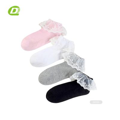 China DQ- D041 Sustainable Viable Hive Bangs Women Ruffle Socks For Women Ruffled Socks For Women for sale