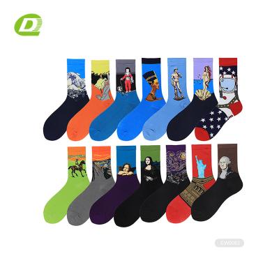 China Viable Living People Art Socks Calcetines Painting Arte by DQ- E0390 for sale