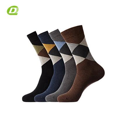 China Viable Viable Mens Custom Dress Rhombus Socks Business Socks for sale