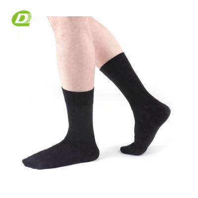 China Polyamide DQ-B199 Black Color Mens Durable Nylon Mens Socks 100% Black for sale