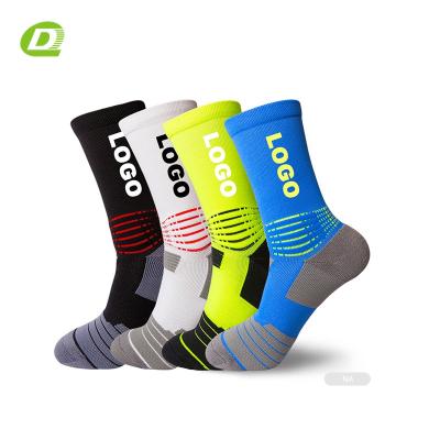 China DQ- viable A0072 Logo Customized Basketball Socks made to order viable for sale